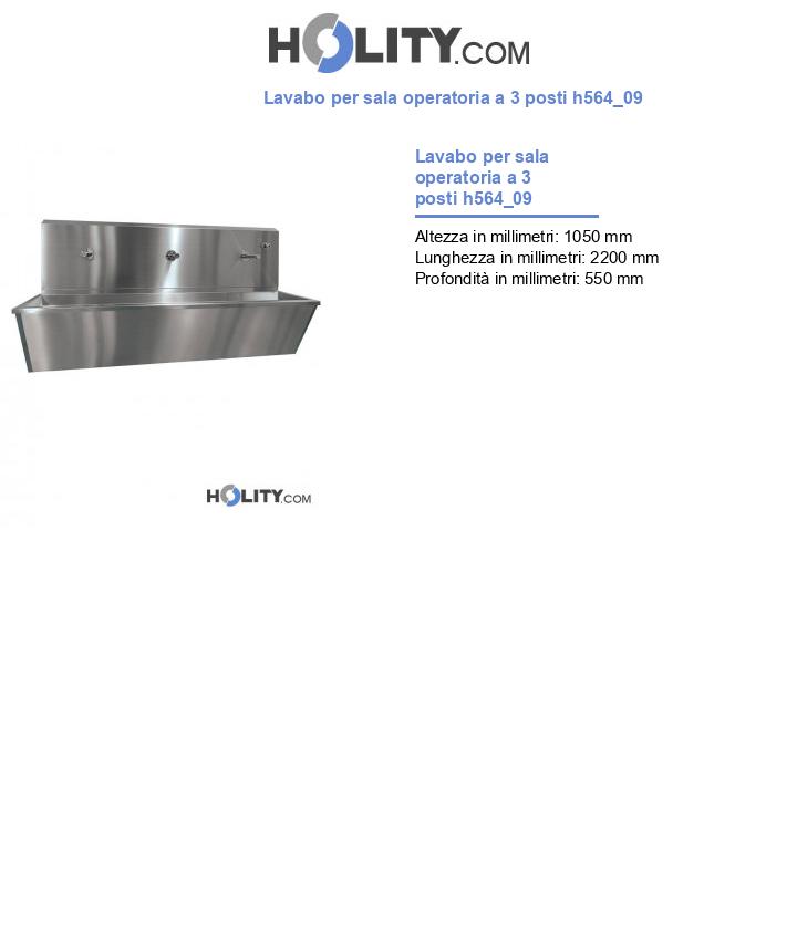 Lavabo per sala operatoria a 3 posti h564_09