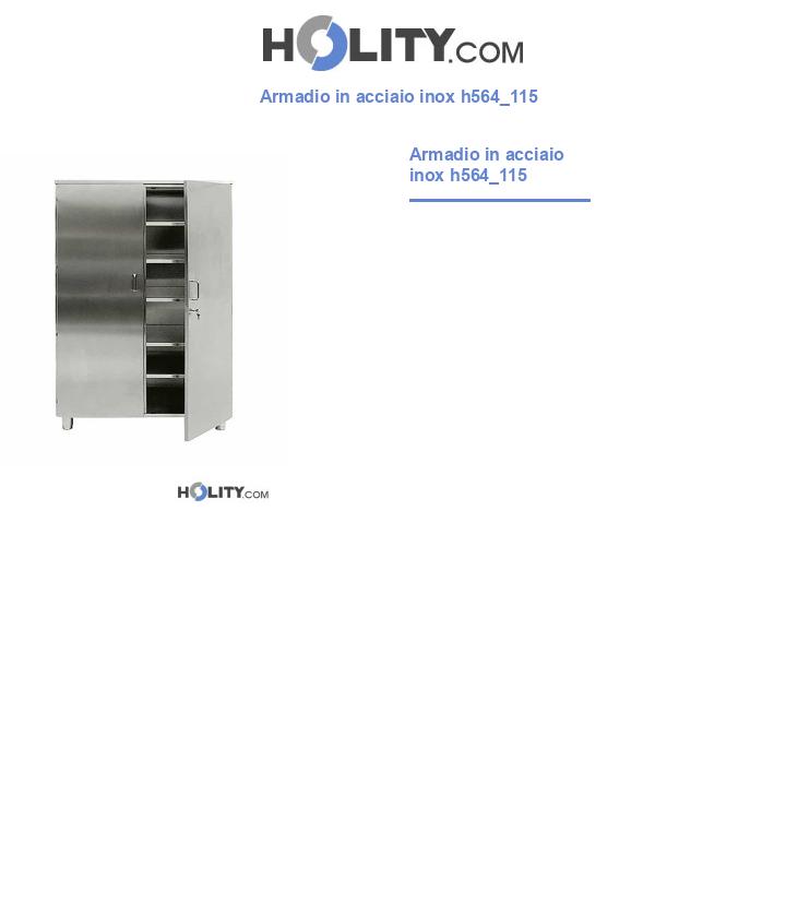Armadio in acciaio inox h564_115