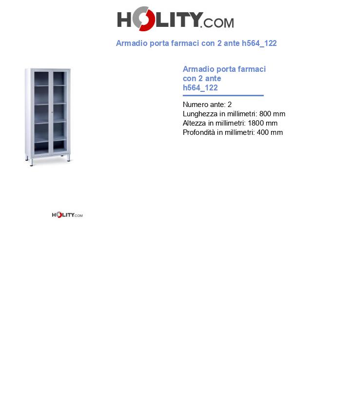 Armadio porta farmaci con 2 ante h564_122