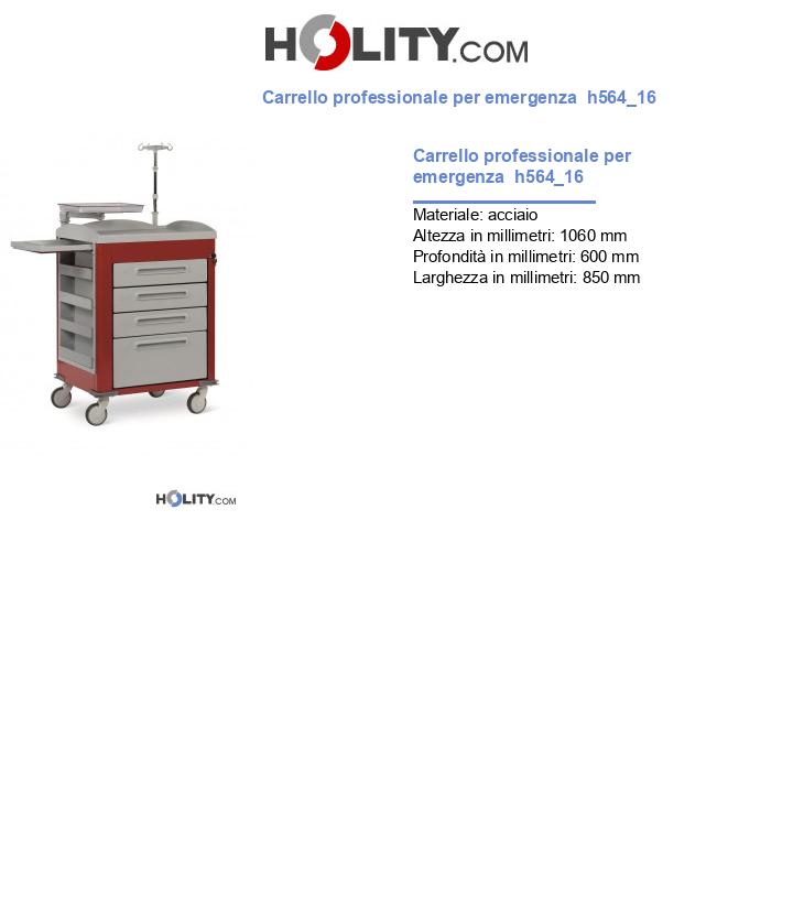 Carrello professionale per emergenza  h564_16