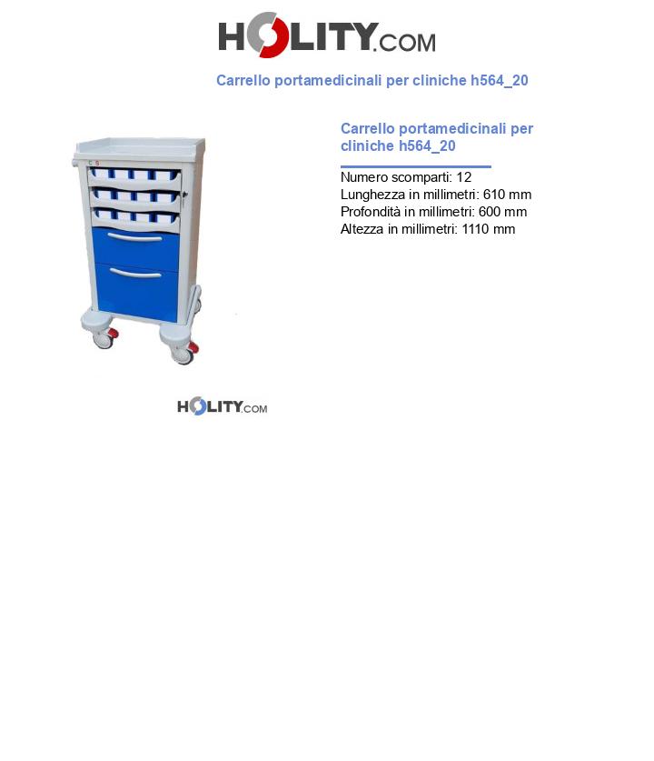 Carrello portamedicinali per cliniche h564_20