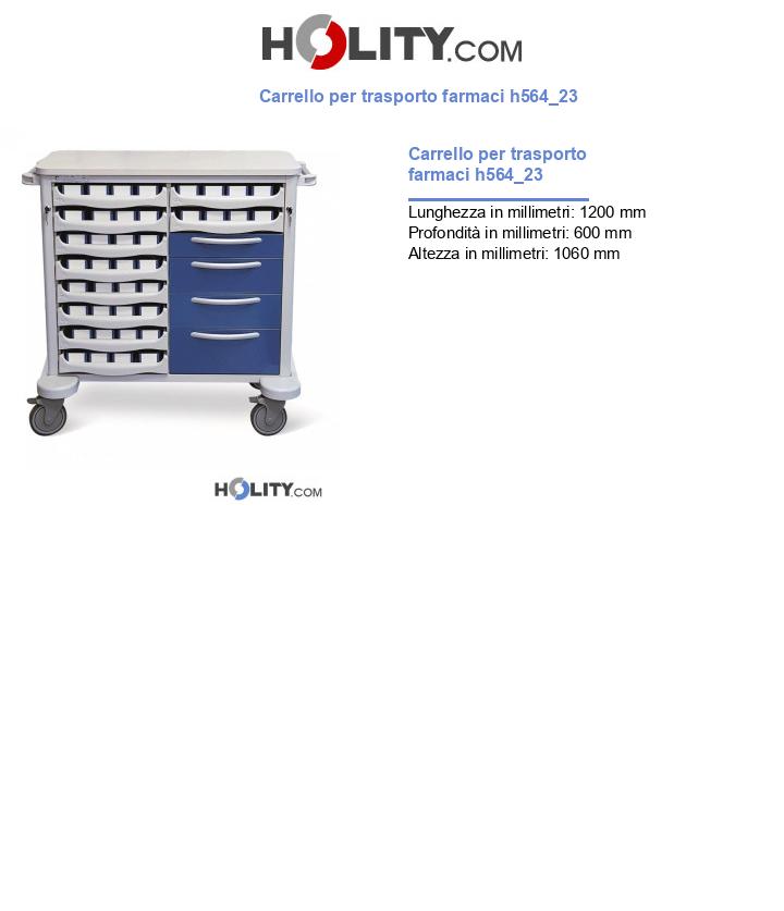 Carrello per trasporto farmaci h564_23