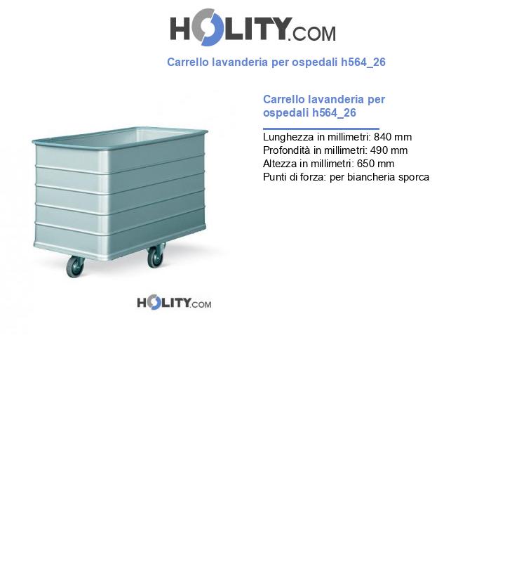 Carrello lavanderia per ospedali h564_26