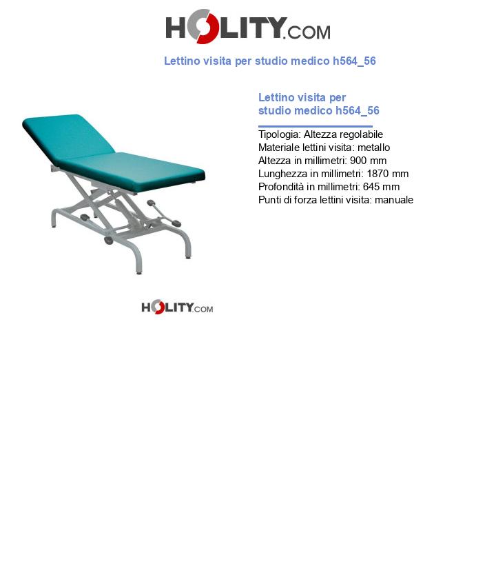 Lettino visita per studio medico h564_56