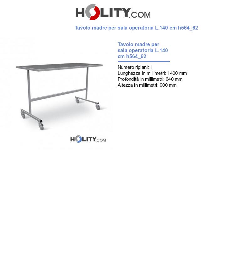 Tavolo madre per sala operatoria L.140 cm h564_62