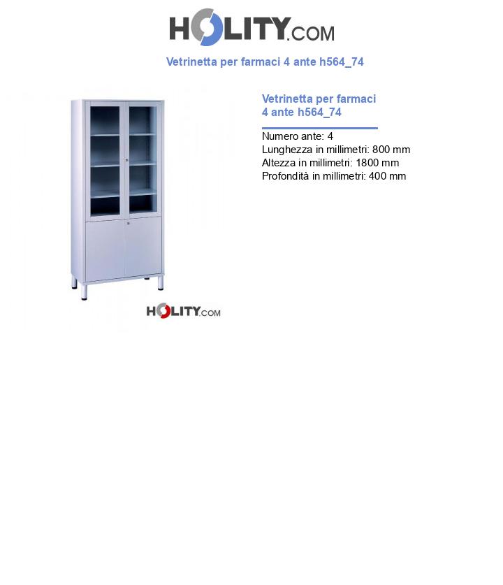 Vetrinetta per farmaci 4 ante h564_74
