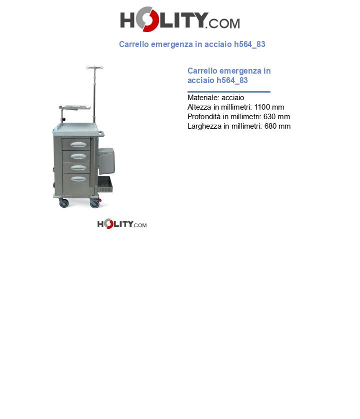 Carrello emergenza in acciaio h564_83