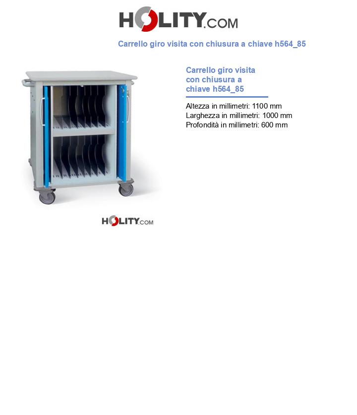 Carrello giro visita con chiusura a chiave h564_85