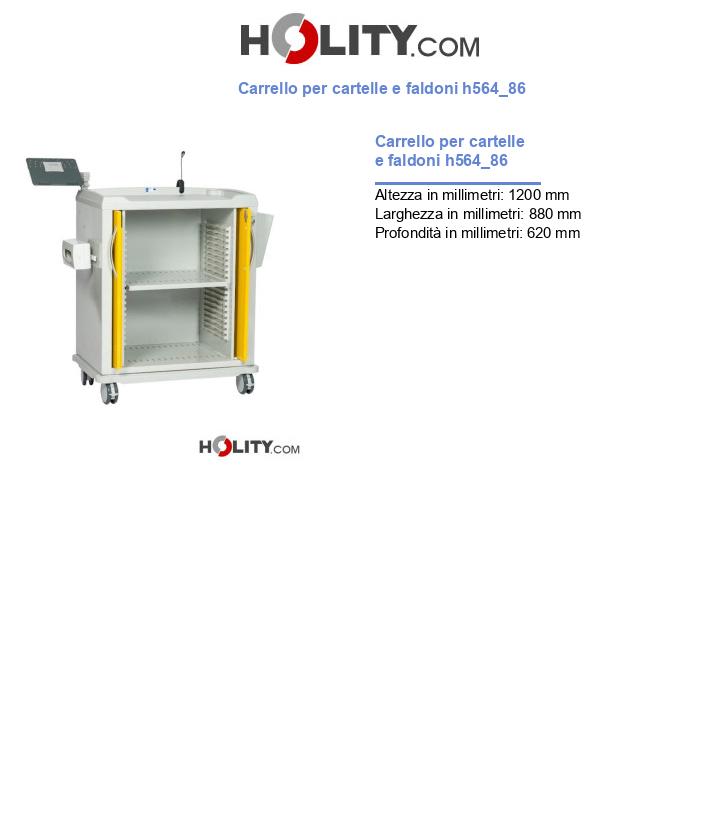 Carrello per cartelle e faldoni h564_86