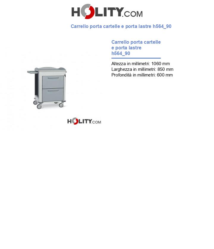 Carrello porta cartelle e porta lastre h564_90