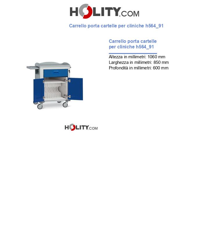 Carrello porta cartelle per cliniche h564_91