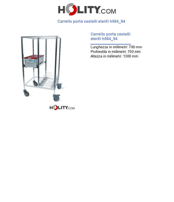 Carrello porta cestelli sterili h564_94
