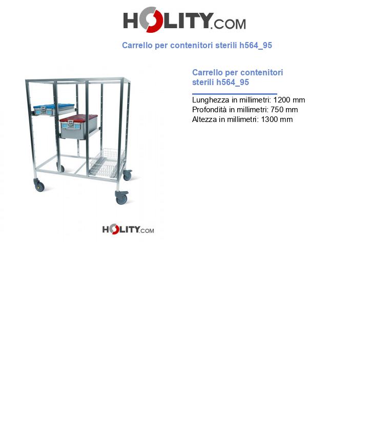 Carrello per contenitori sterili h564_95