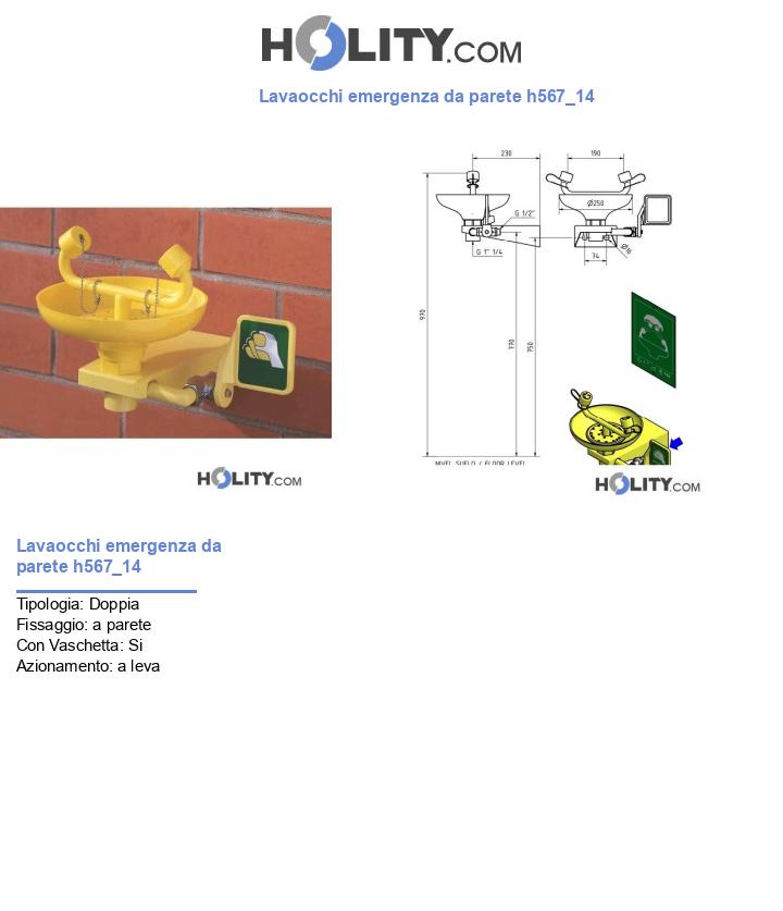Lavaocchi emergenza da parete h567_14