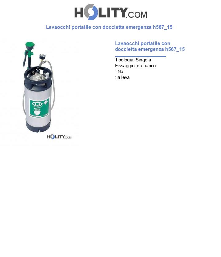 Lavaocchi portatile con doccietta emergenza h567_15