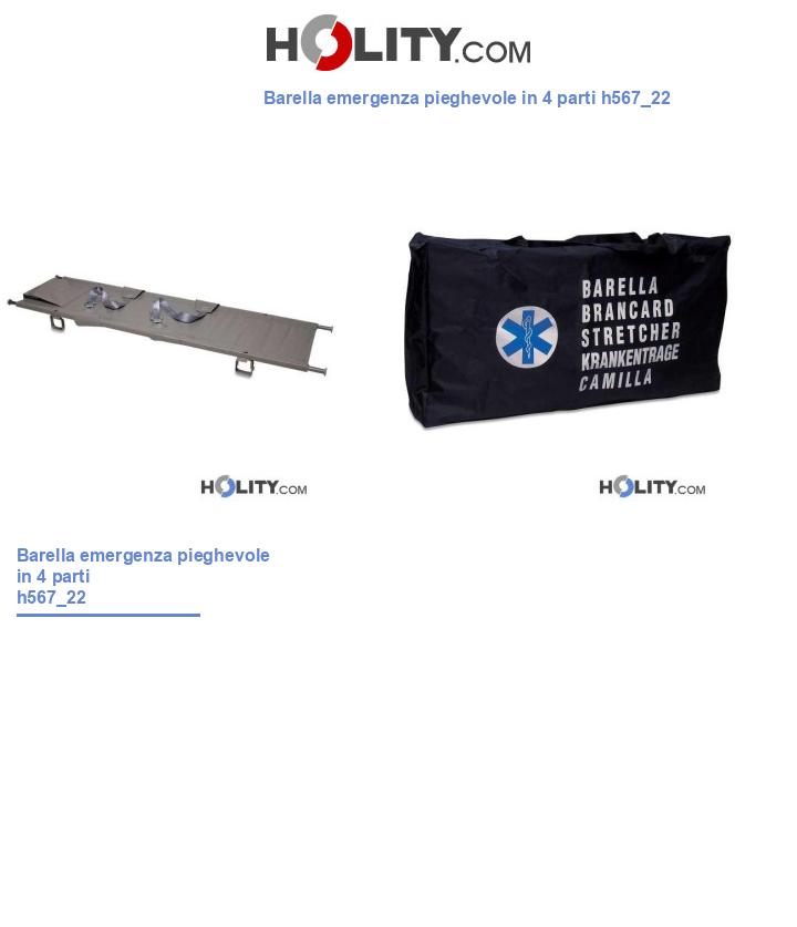Barella emergenza pieghevole in 4 parti h567_22