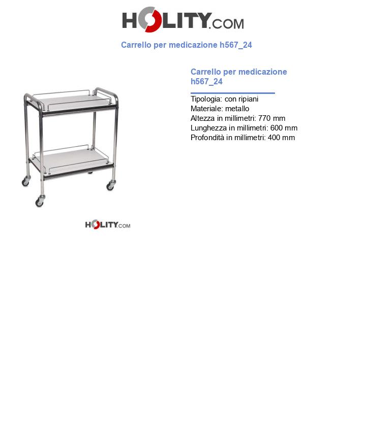 Carrello per medicazione h567_24