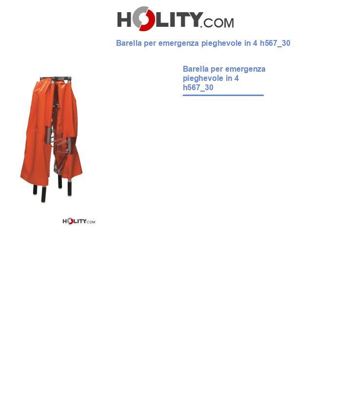 Barella per emergenza pieghevole in 4 h567_30