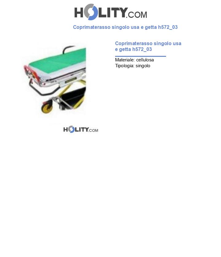 Coprimaterasso singolo usa e getta h572_03