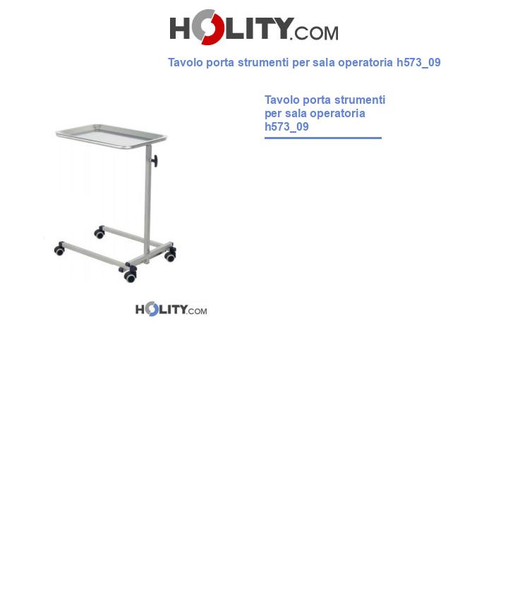 Tavolo porta strumenti per sala operatoria h573_09
