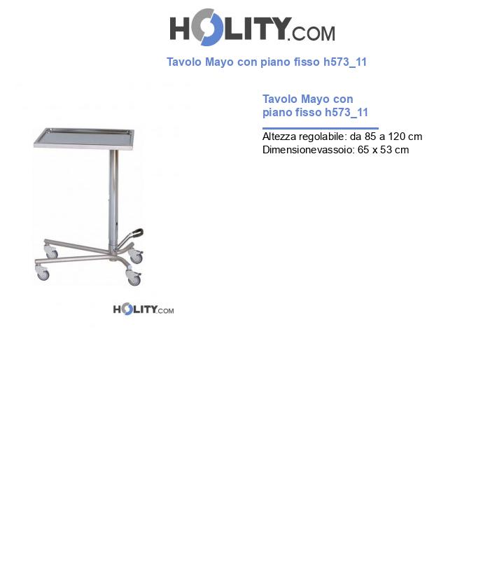 Tavolo Mayo con piano fisso h573_11