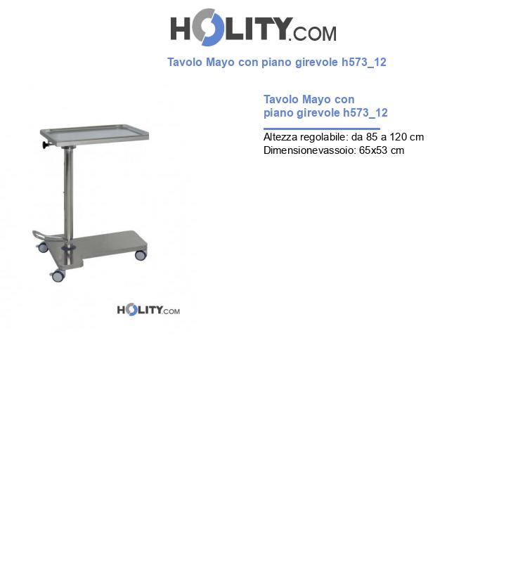 Tavolo Mayo con piano girevole h573_12