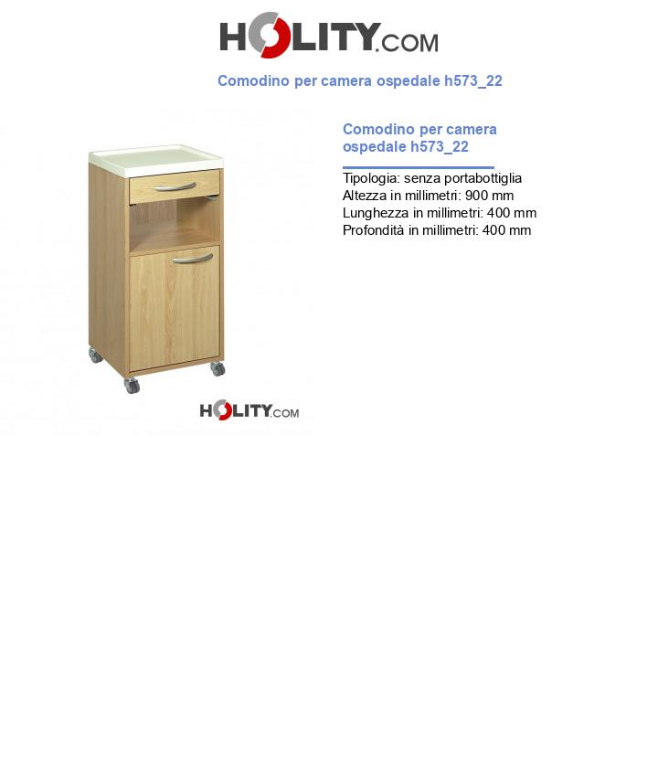 Comodino per camera ospedale h573_22