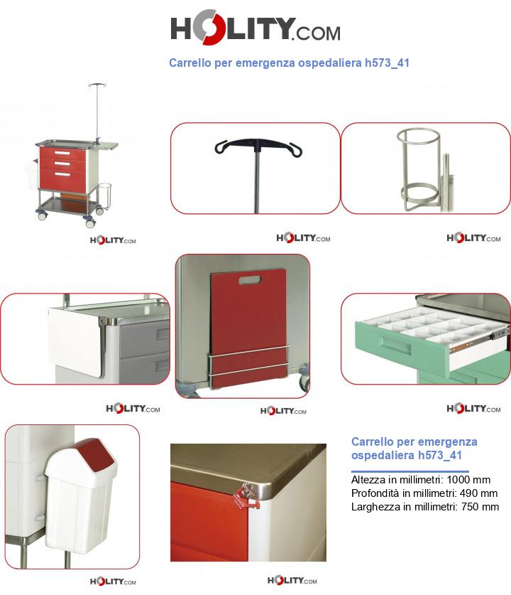 Carrello per emergenza ospedaliera h573_41
