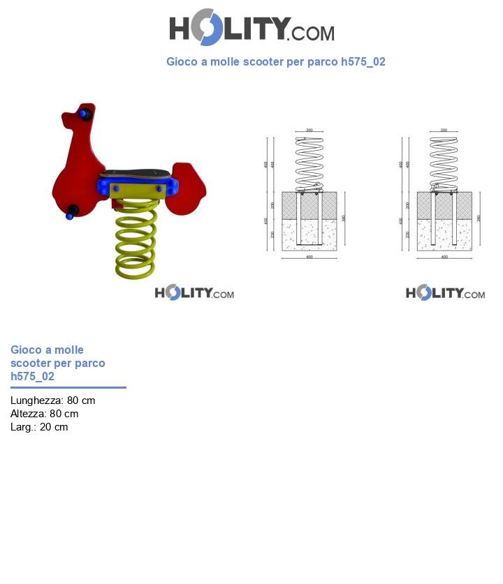 Gioco a molle scooter per parco h575_02