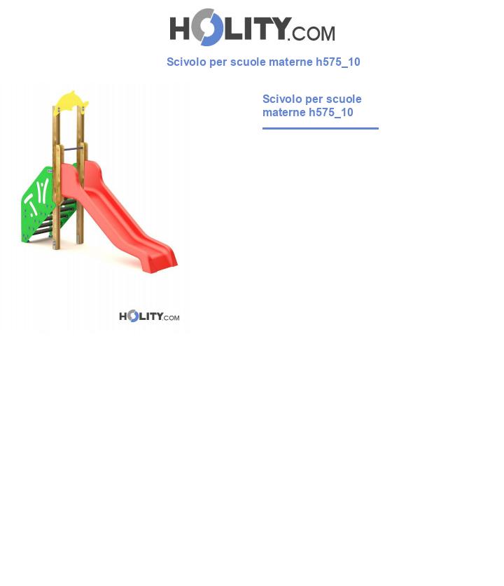 Scivolo per scuole materne h575_10