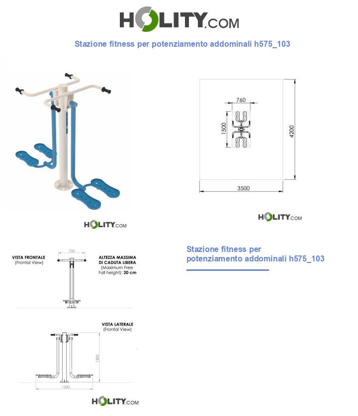 Stazione fitness per potenziamento addominali h575_103