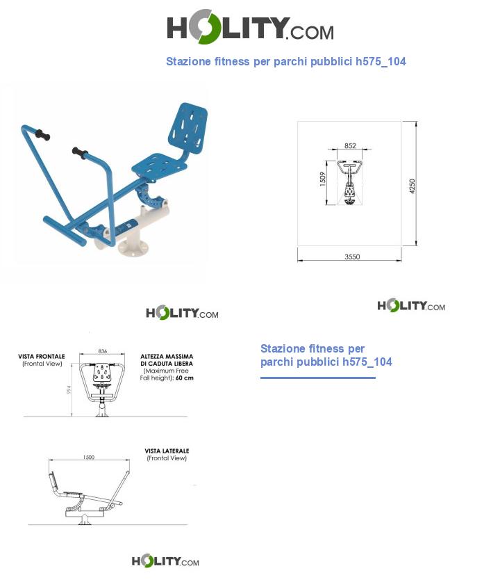 Stazione fitness per parchi pubblici h575_104