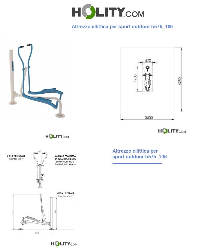 Attrezzo ellittica per sport outdoor h575_106
