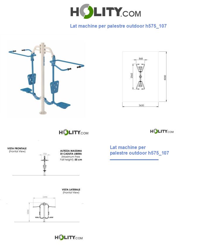 Lat machine per palestre outdoor h575_107
