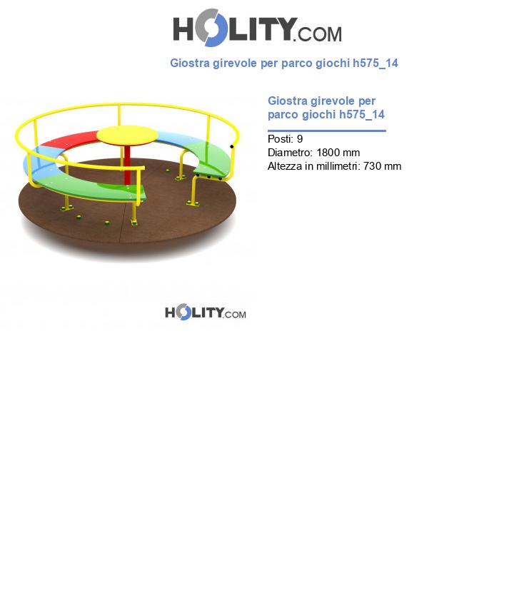 Giostra girevole per parco giochi h575_14