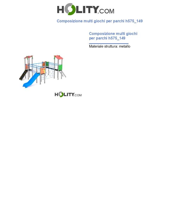 Composizione multi giochi per parchi h575_149