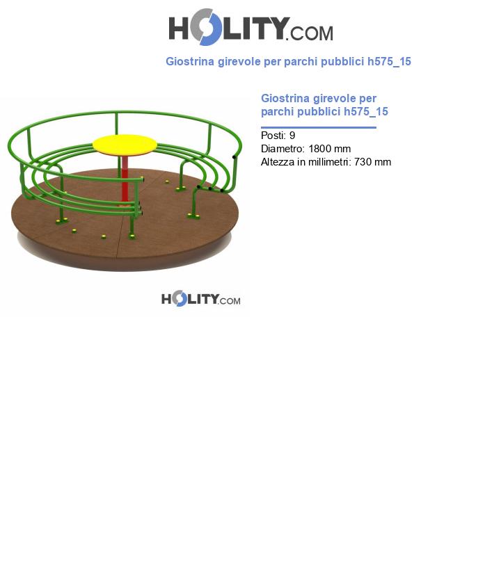 Giostrina girevole per parchi pubblici h575_15