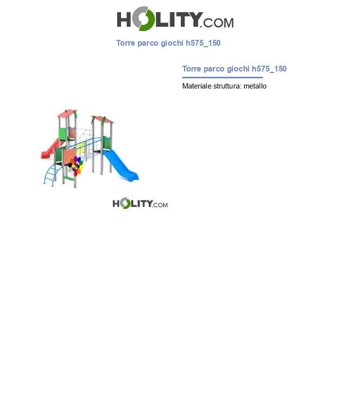 Torre parco giochi h575_150