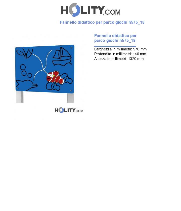 Pannello didattico per parco giochi h575_18