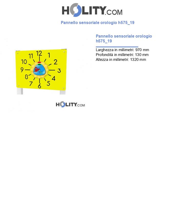 Pannello sensoriale orologio h575_19