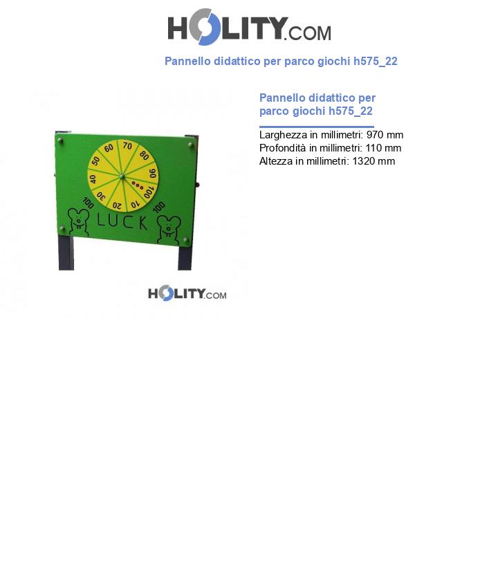 Pannello didattico per parco giochi h575_22