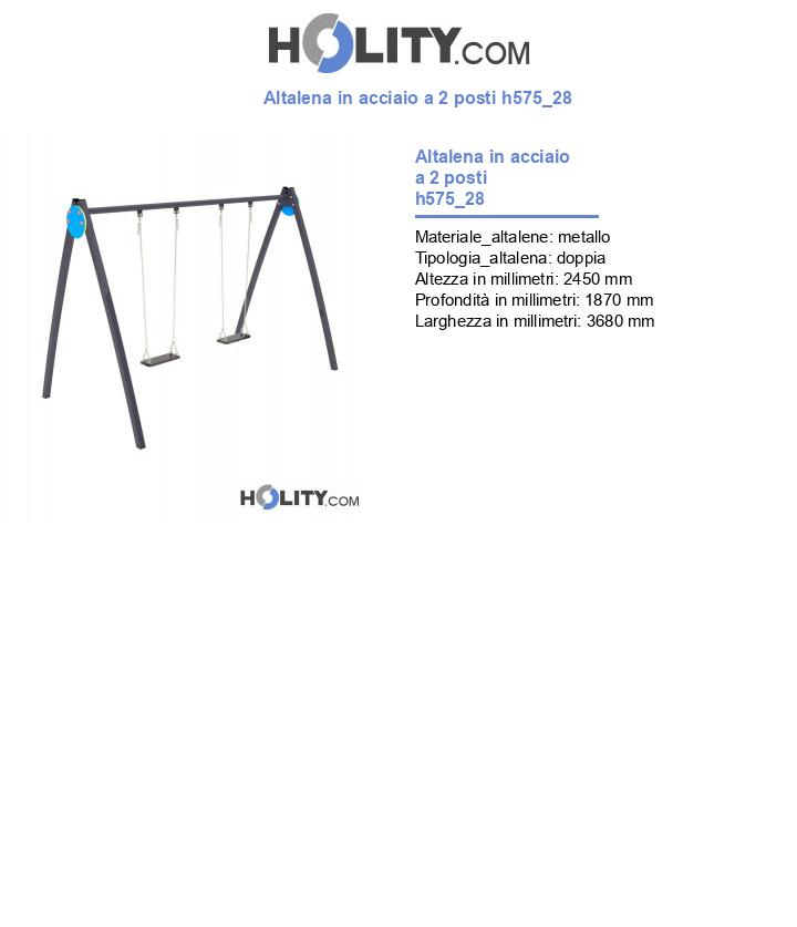 Altalena in acciaio a 2 posti h575_28