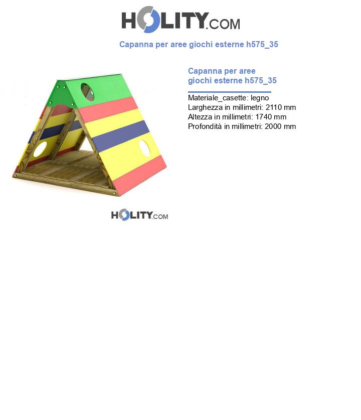 Capanna per aree giochi esterne h575_35