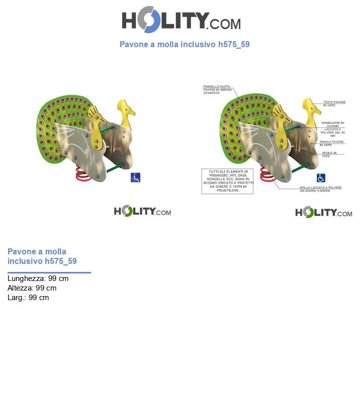 Pavone a molla inclusivo h575_59