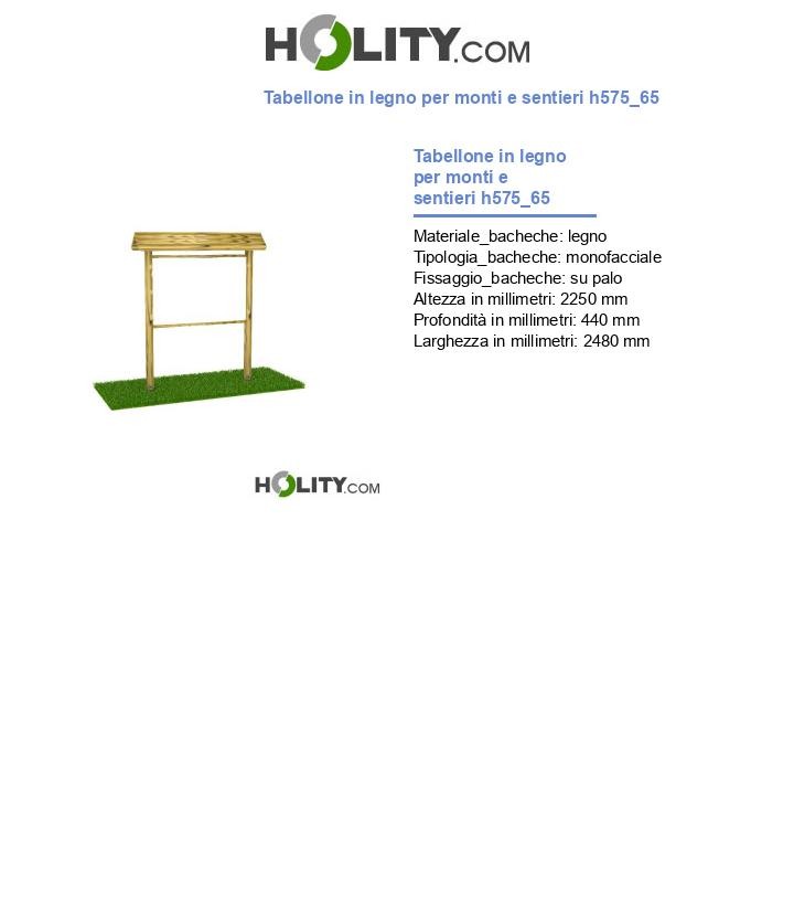 Tabellone in legno per monti e sentieri h575_65