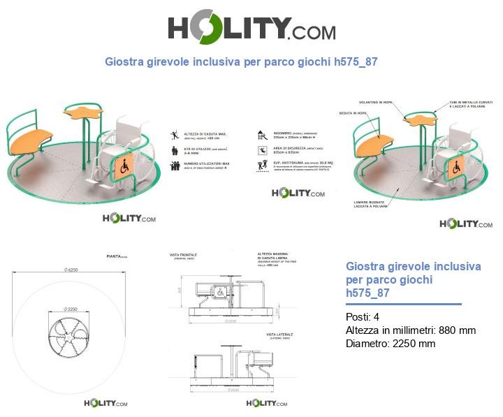 Giostra girevole inclusiva per parco giochi h575_87