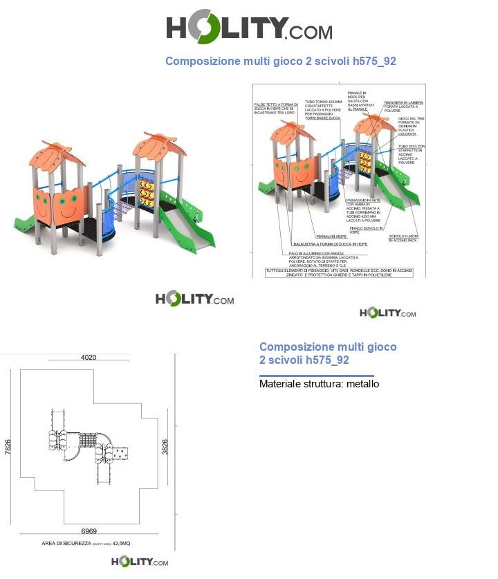 Composizione multi gioco 2 scivoli h575_92