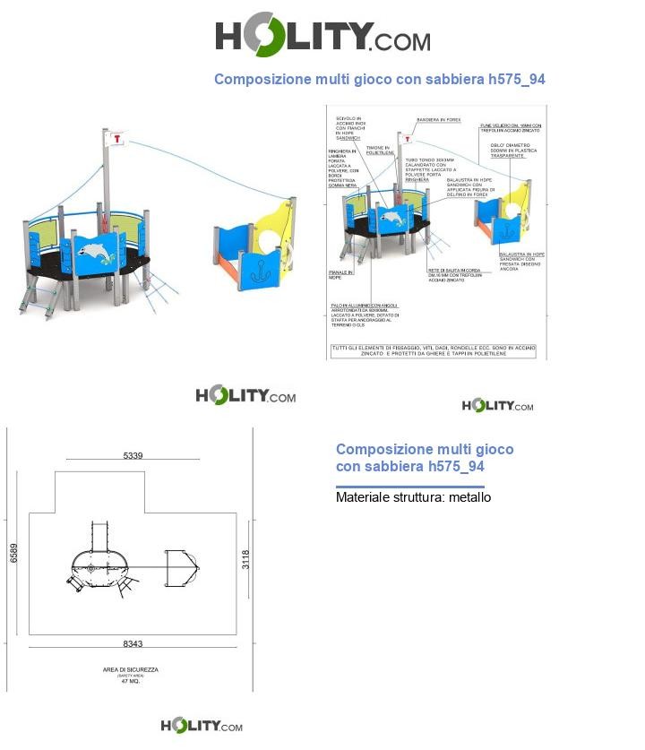 Composizione multi gioco con sabbiera h575_94