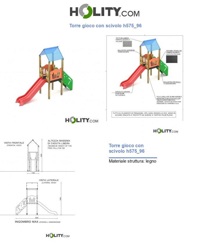 Torre gioco con scivolo h575_96