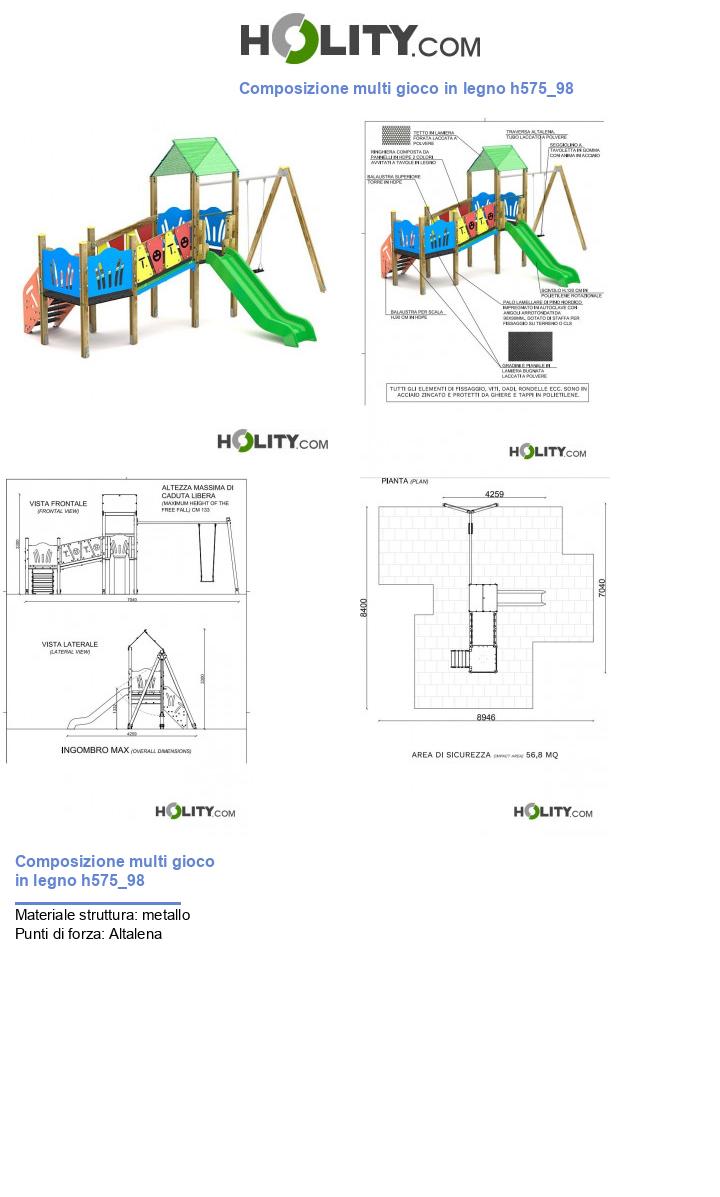 Composizione multi gioco in legno h575_98
